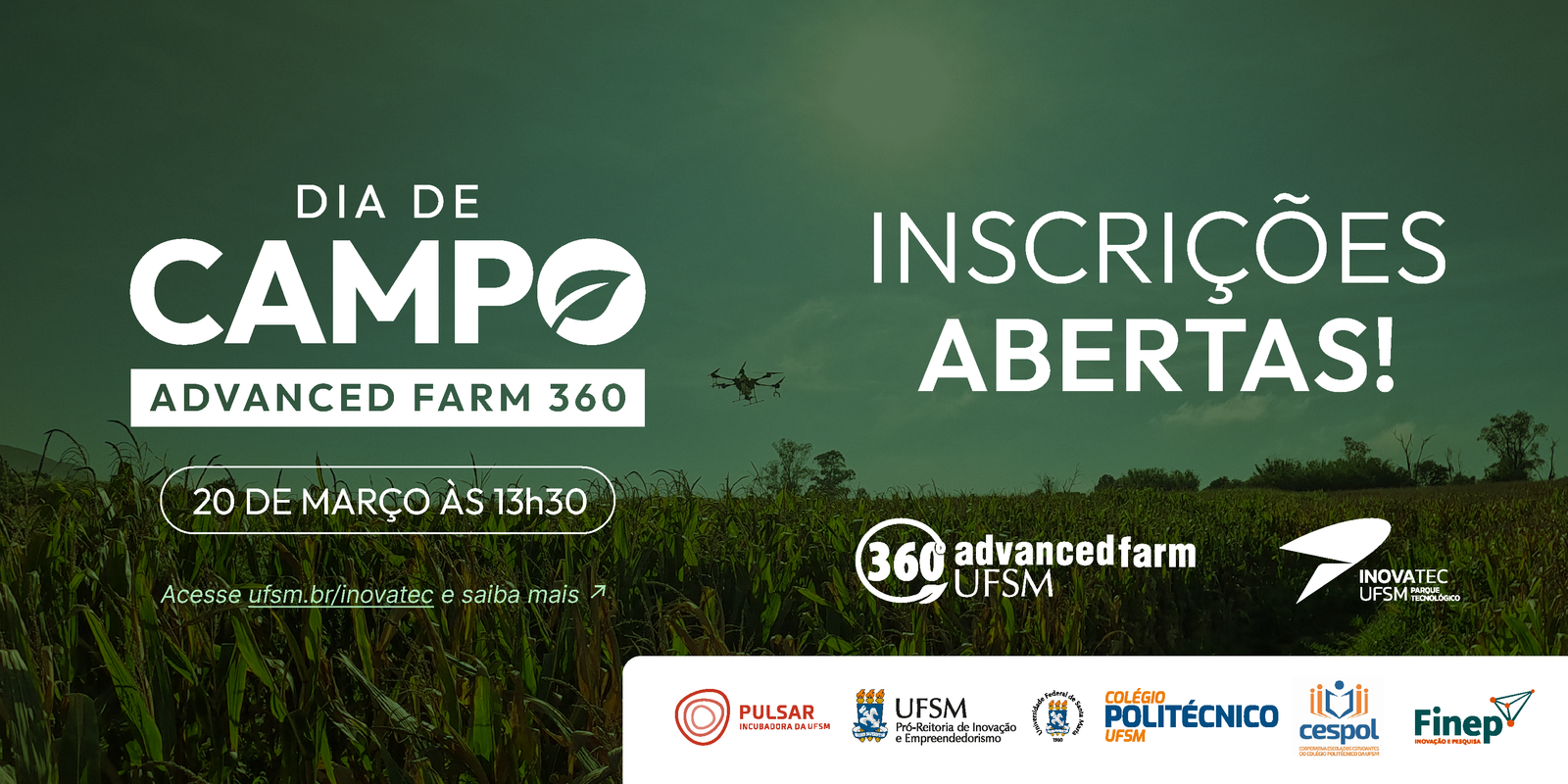 Inscrições abertas para a 6º edição do Dia de Campo do Advanced Farm 360
